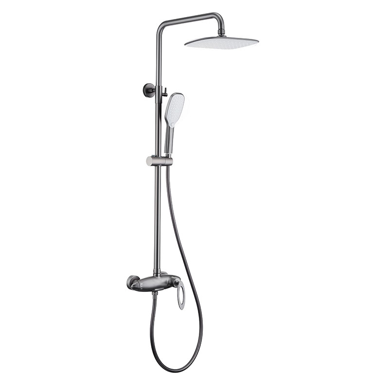 Balla Críochnaithe Matt Black Feistithe le Handle Shower